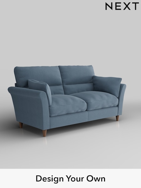 Relaxed Linen Look/Mid Blue Hartley Highback Relaxed Sit (W44950) | £1,325