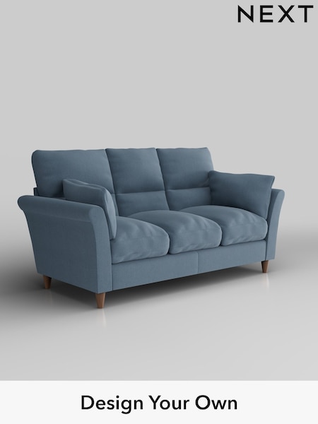 Relaxed Linen Look/Mid Blue Hartley Highback Relaxed Sit (W44950) | £1,325