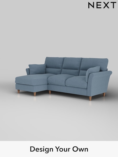 Relaxed Linen Look/Mid Blue Hartley Highback Relaxed Sit (W44950) | £1,950