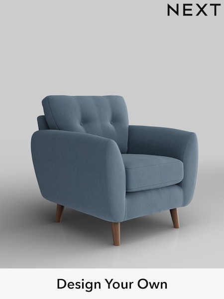 Relaxed Linen Look/Mid Blue Wilson Buttoned Back (W44955) | £599