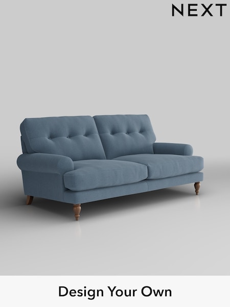 Relaxed Linen Look/Mid Blue Erin Buttoned Back Deep Sit (W44966) | £1,275