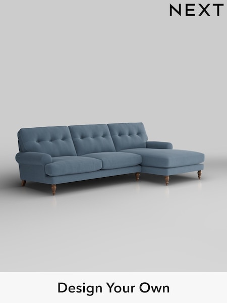 Relaxed Linen Look/Mid Blue Erin Buttoned Back Deep Sit (W44966) | £1,975