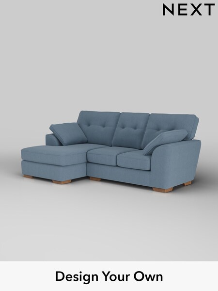 Relaxed Linen Look/Mid Blue Stamford Buttoned Back (W44971) | £1,775