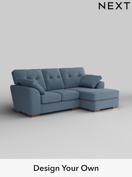 Relaxed Linen Look/Mid Blue Stamford Buttoned Back (W44971) | £1,775