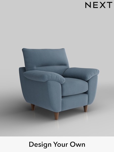 Relaxed Linen Look/Mid Blue Elliot Highback (W44972) | £675