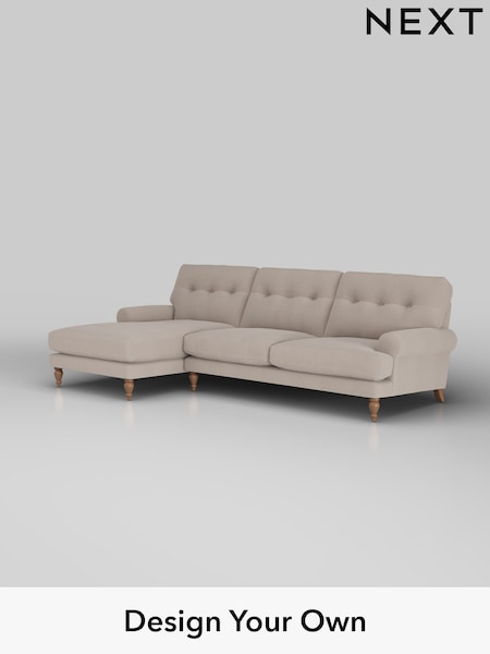 Relaxed Linen Look/Mid Natural Erin Buttoned Back Deep Relaxed Sit (W44978) | £2,025