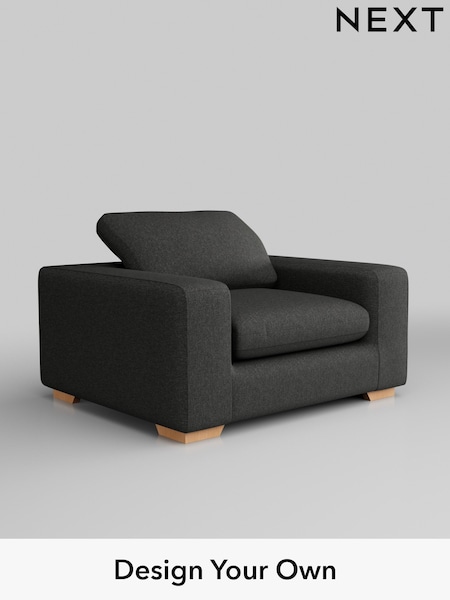 Tweedy Blend Easy Clean/Charcoal Grey N Premium The Snuggle Grand (W45026) | £1,299