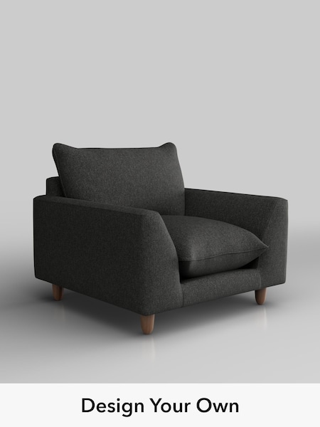 Tweedy Blend Easy Clean/Charcoal Grey Noa Deep Relaxed Sit (W45027) | £775