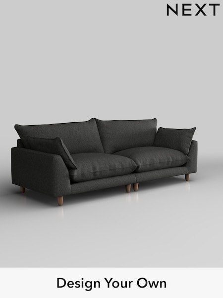 Tweedy Blend Easy Clean/Charcoal Grey Noa Deep Relaxed Sit (W45027) | £1,275