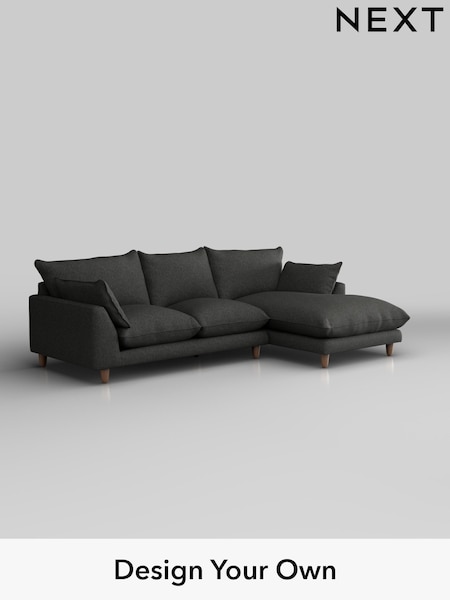 Tweedy Blend Easy Clean/Charcoal Grey Noa Deep Relaxed Sit (W45027) | £1,775
