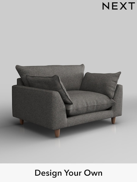 Tweedy Blend Easy Clean/Dark Grey Noa Deep Relaxed Sit (W45070) | £875