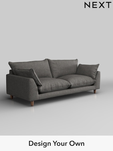 Tweedy Blend Easy Clean/Dark Grey Noa Deep Relaxed Sit (W45070) | £1,175