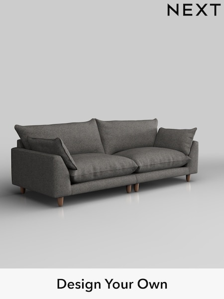 Tweedy Blend Easy Clean/Dark Grey Noa Deep Relaxed Sit (W45070) | £1,275