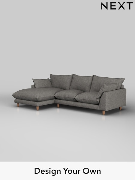 Tweedy Blend Easy Clean/Dark Grey Noa Deep Relaxed Sit (W45070) | £1,775