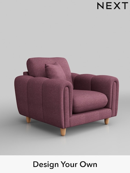 Tweedy Blend Easy Clean/Mid Mulberry Purple Odella (W45073) | £775