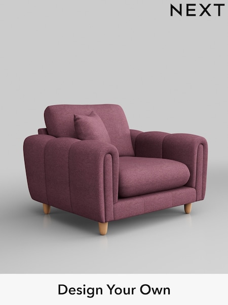 Tweedy Blend Easy Clean/Mid Mulberry Purple Odella (W45073) | £875