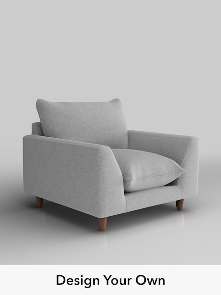 Tweedy Blend Easy Clean/Light Silver Grey Noa Deep Relaxed Sit (W45078) | £775