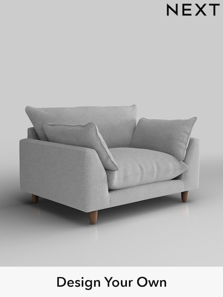 Tweedy Blend Easy Clean/Light Silver Grey Noa Deep Relaxed Sit (W45078) | £875