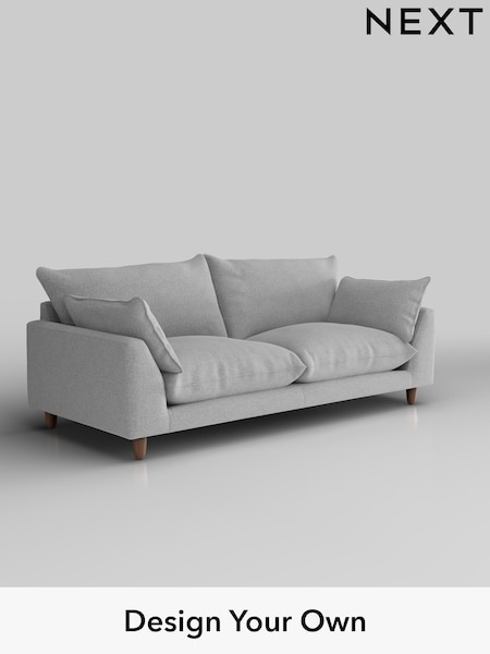 Tweedy Blend Easy Clean/Light Silver Grey Noa Deep Relaxed Sit (W45078) | £1,175