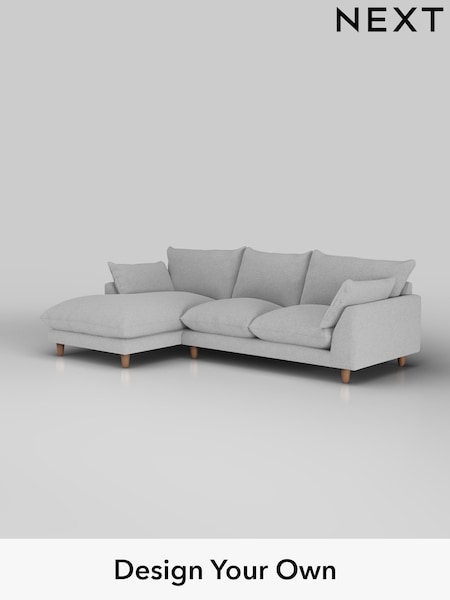 Tweedy Blend Easy Clean/Light Silver Grey Noa Deep Relaxed Sit (W45078) | £1,775