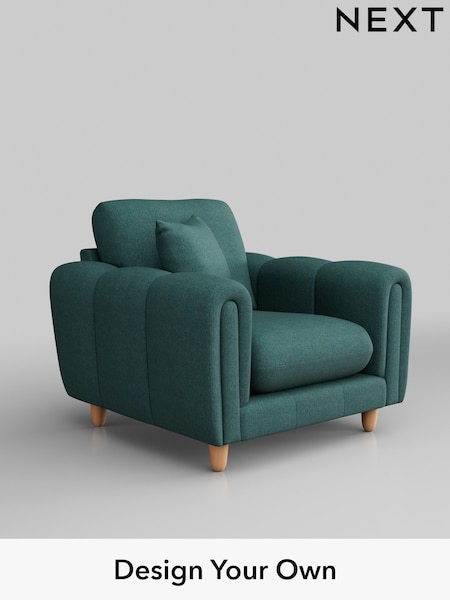 Tweedy Chenille/Dark Teal Green Odella (W45088) | £775