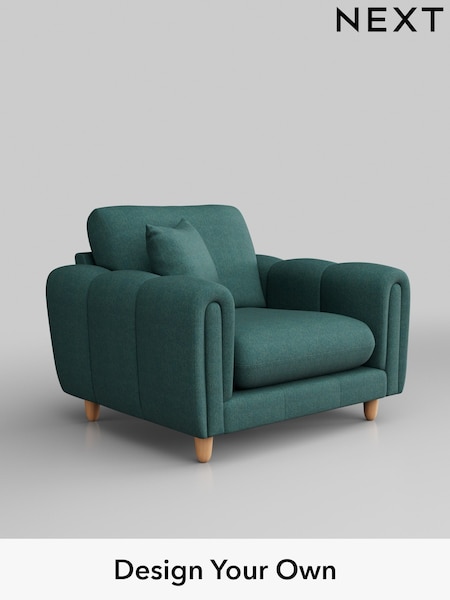 Tweedy Chenille/Dark Teal Green Odella (W45088) | £875