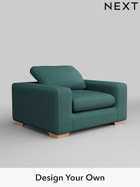 Tweedy Chenille/Dark Teal Green N Premium The Snuggle Grand (W45089) | £1,299