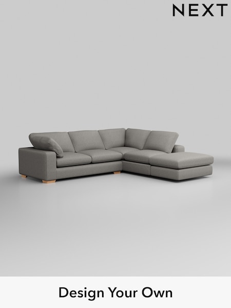 Woven Chenille Easy Clean/Light Grey N Premium The Snuggle Grand (W45105) | £3,499