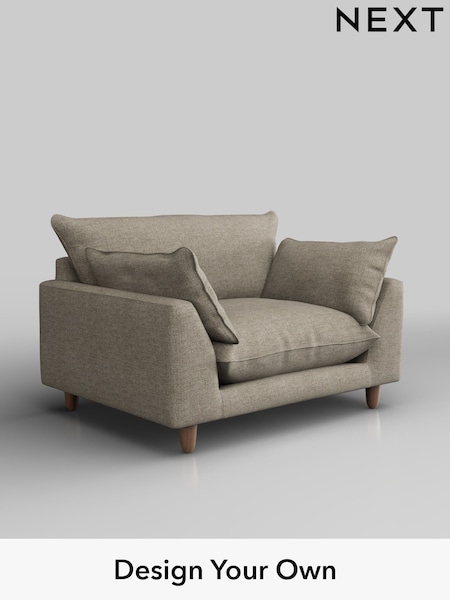 Woven Chenille Easy Clean/Mid Natural Noa Deep Relaxed Sit (W45116) | £975