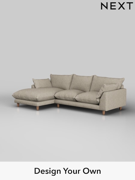 Woven Chenille Easy Clean/Mid Natural Noa Deep Relaxed Sit (W45116) | £1,875