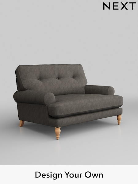 Antiqued Leather/Grey Erin Buttoned Back Leather Deep Sit (W45142) | £1,699