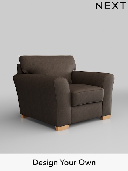 Antiqued Leather/Dark Brown Michigan Leather (W45149) | £1,225