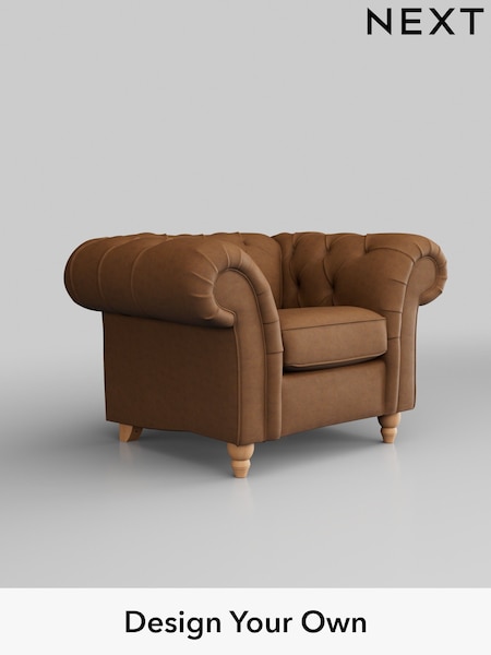 Antiqued Leather/Light Tan Brown Gosford Leather Deep Sit (W45156) | £2,175