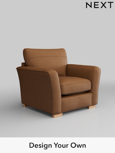 Antiqued Leather/Light Tan Brown Heath Highback Leather (W45157) | £1,550