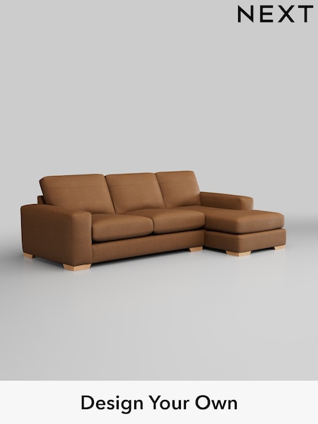 Antiqued Leather/Light Tan Brown Houghton Leather Deep Sit (W45164) | £2,750