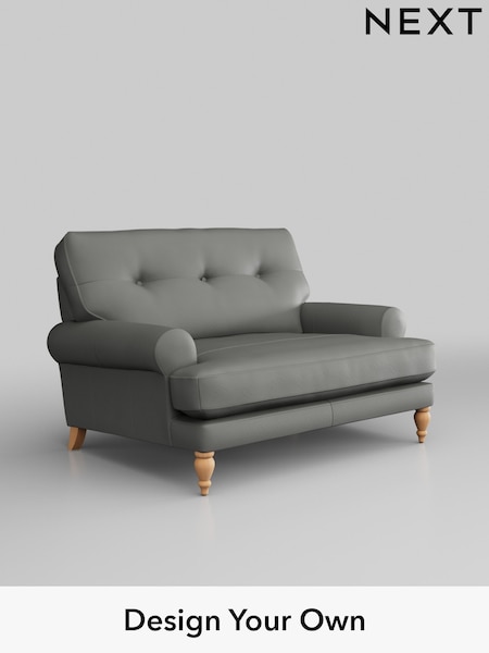 Columbia/French Grey Erin Buttoned Back Leather Deep Sit (W45195) | £1,499