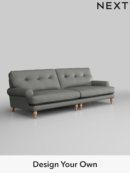 Columbia/French Grey Erin Buttoned Back Leather Deep Sit (W45195) | £2,099
