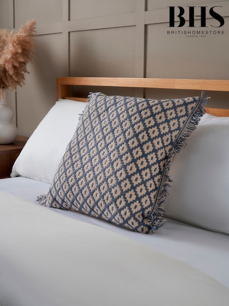 BHS Blue Diamond Cushion (W45254) | £17