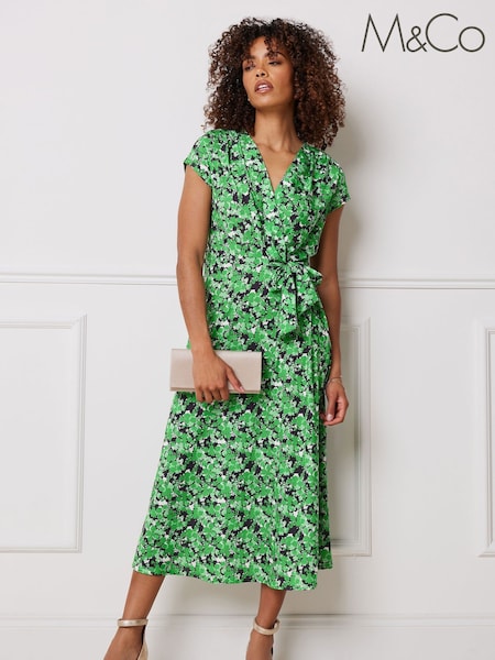 M&Co Green Side Twist Dress (W45414) | £47