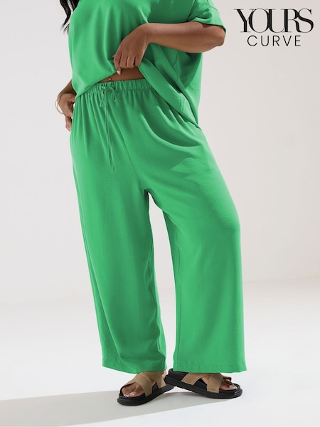 Yours Curve Green V-Neck Trousers (W45440) | £27