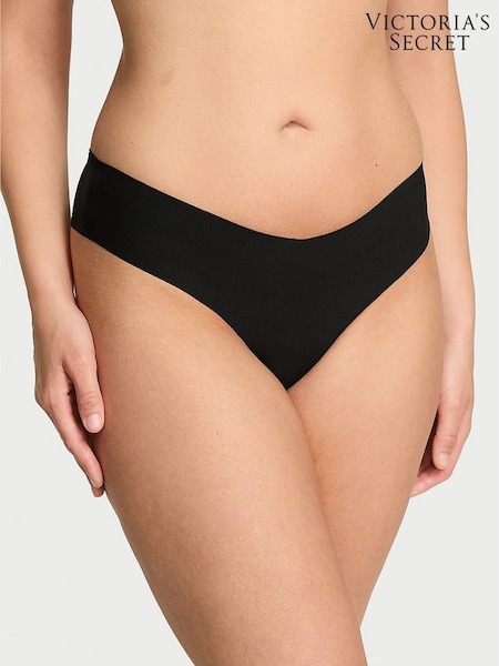 Victoria's Secret Black Thong Sheer Logo Knickers (W45548) | £9