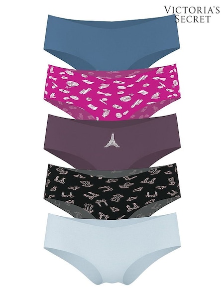 Victoria's Secret Blue/Pink/Purple/Black Cheeky 5 Pack Knickers (W45551) | £25