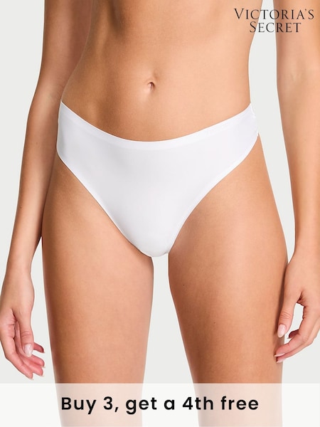 Victoria's Secret White Thong Mid-Rise Knickers (W45613) | £16