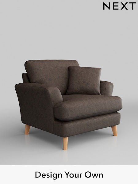 Monza Faux Leather Easy Clean/Peppercorn Brown Conway Relaxed Sit (W45700) | £875