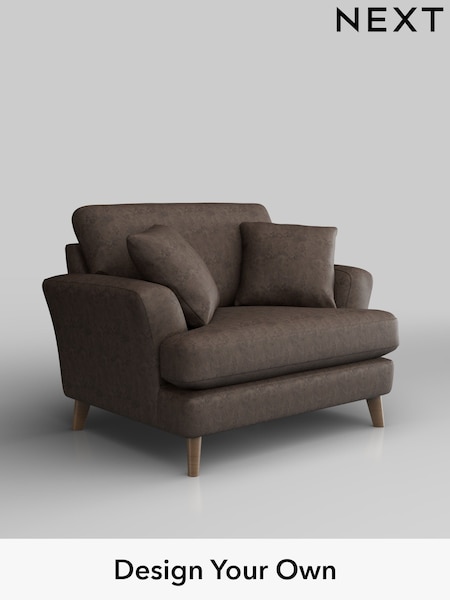 Monza Faux Leather Easy Clean/Peppercorn Brown Conway Relaxed Sit (W45700) | £975