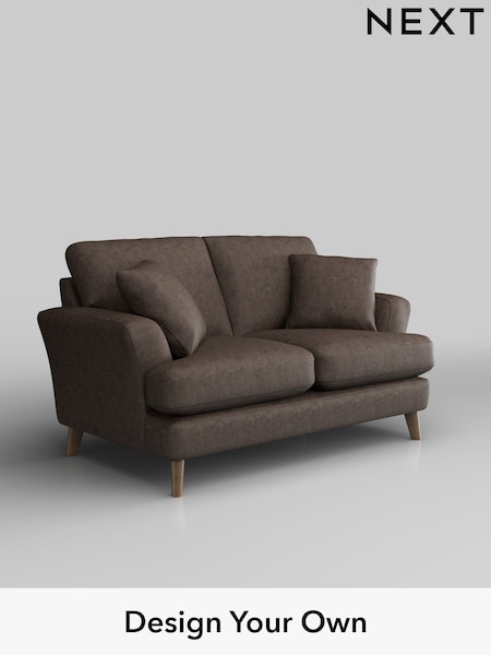 Monza Faux Leather Easy Clean/Peppercorn Brown Conway Relaxed Sit (W45700) | £1,150
