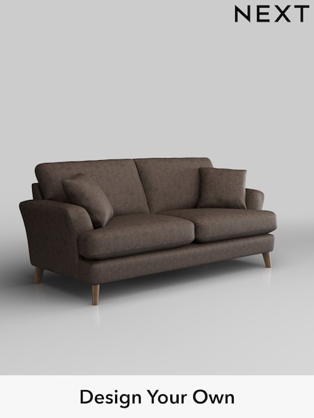 Monza Faux Leather Easy Clean/Peppercorn Brown Conway Relaxed Sit (W45700) | £1,350