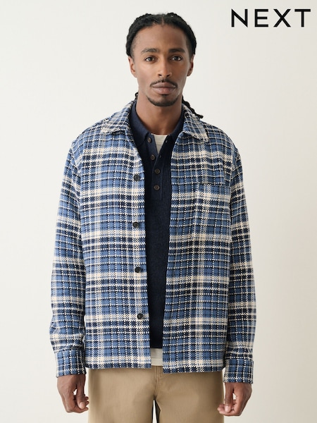 Indigo Blue Patchwork Shacket (W45820) | £85