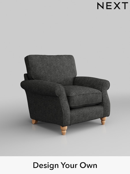 Boucle Weave Easy Clean/Charcoal Grey Ashford Relaxed Sit (W45972) | £825