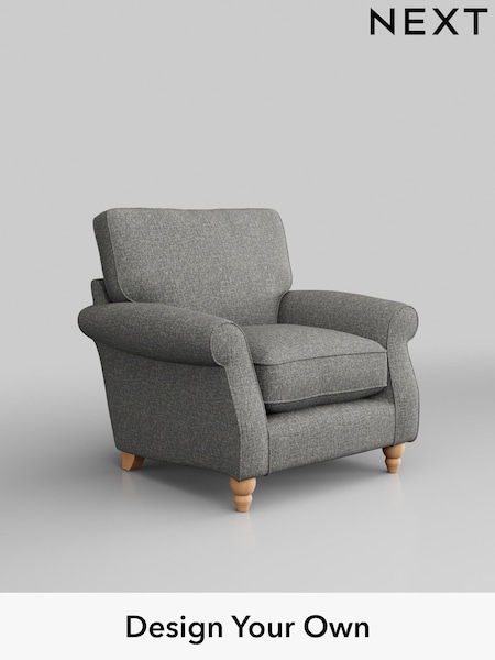 Chunky Boucle Easy Clean/Mid Grey Ashford Relaxed Sit (W45981) | £925